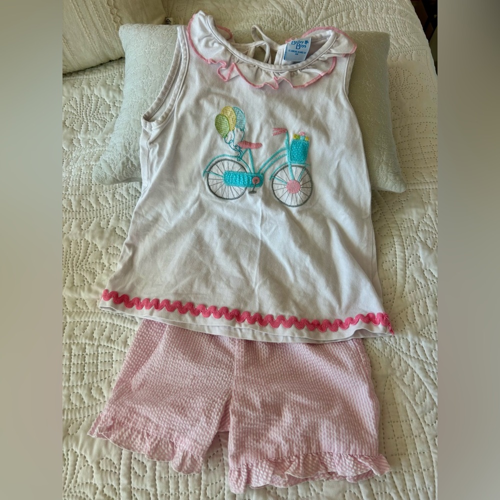 Bailey Boys pink bicycle short set